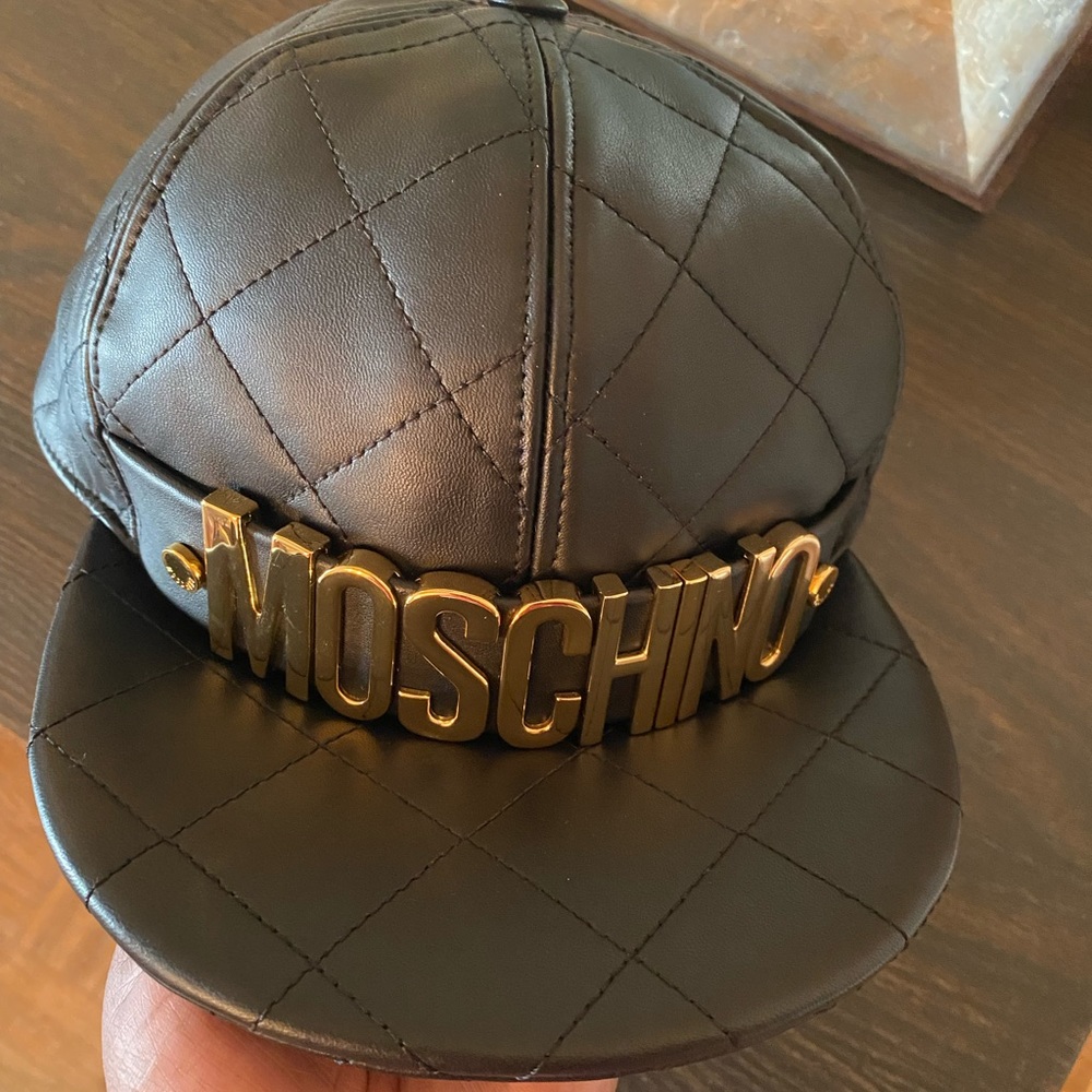 Moschino Leather Hat